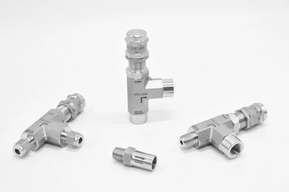 SS316L Stainless Steel Adjustable Safety Relief Valves Manual Power for General Application Male Female Gas Pressure Regulators