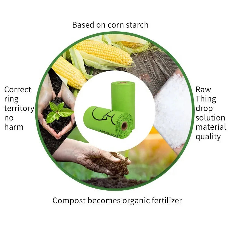 OEM  ODM Pet Poop Bag Eco Corn Starch Poop Bag Dog Poop Bags Biodegradable for Dogs