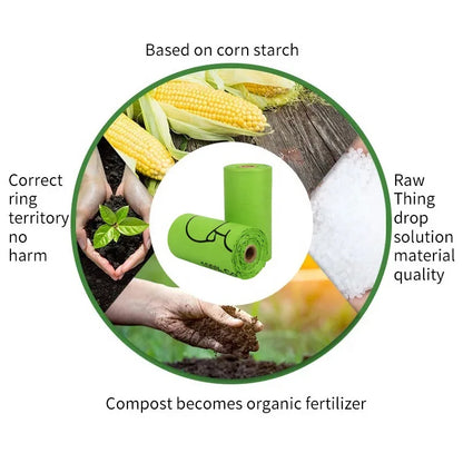 OEM  ODM Pet Poop Bag Eco Corn Starch Poop Bag Dog Poop Bags Biodegradable for Dogs