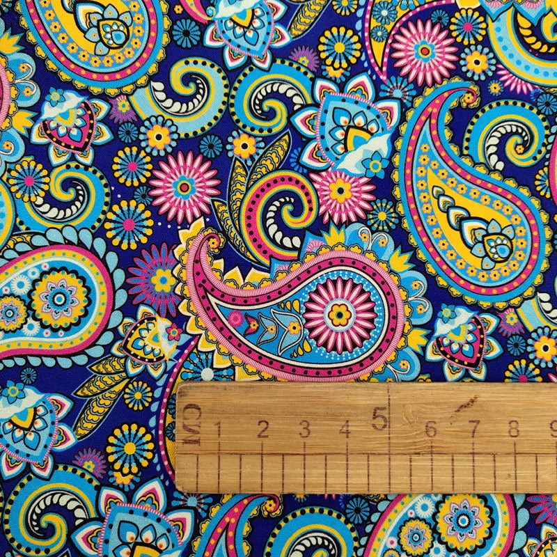 Hot Sale Precut 3yards /PCS  Paisley Printed Fabric Polyester Cotton Blended for  DIY Sewing Projects Sale by 3yards