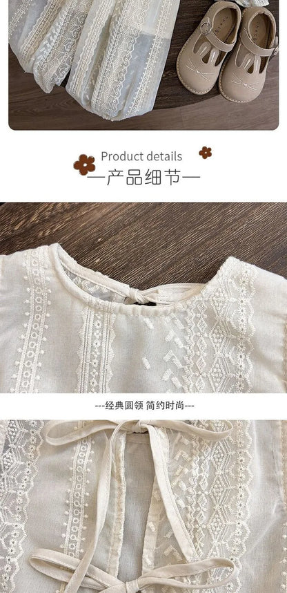 Girls' Summer Thin Suit 2024 Young Children Fashion Style Vest Wide Leg Pants Style Two-piece Set of Fashion