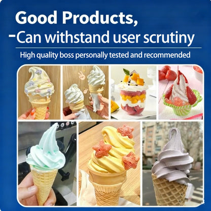 Commercial Soft Serve Ice Cream Machine 3 Flavors Milk ISO CE Certified Easy Operate Extended Evaporator Restaurant Factory