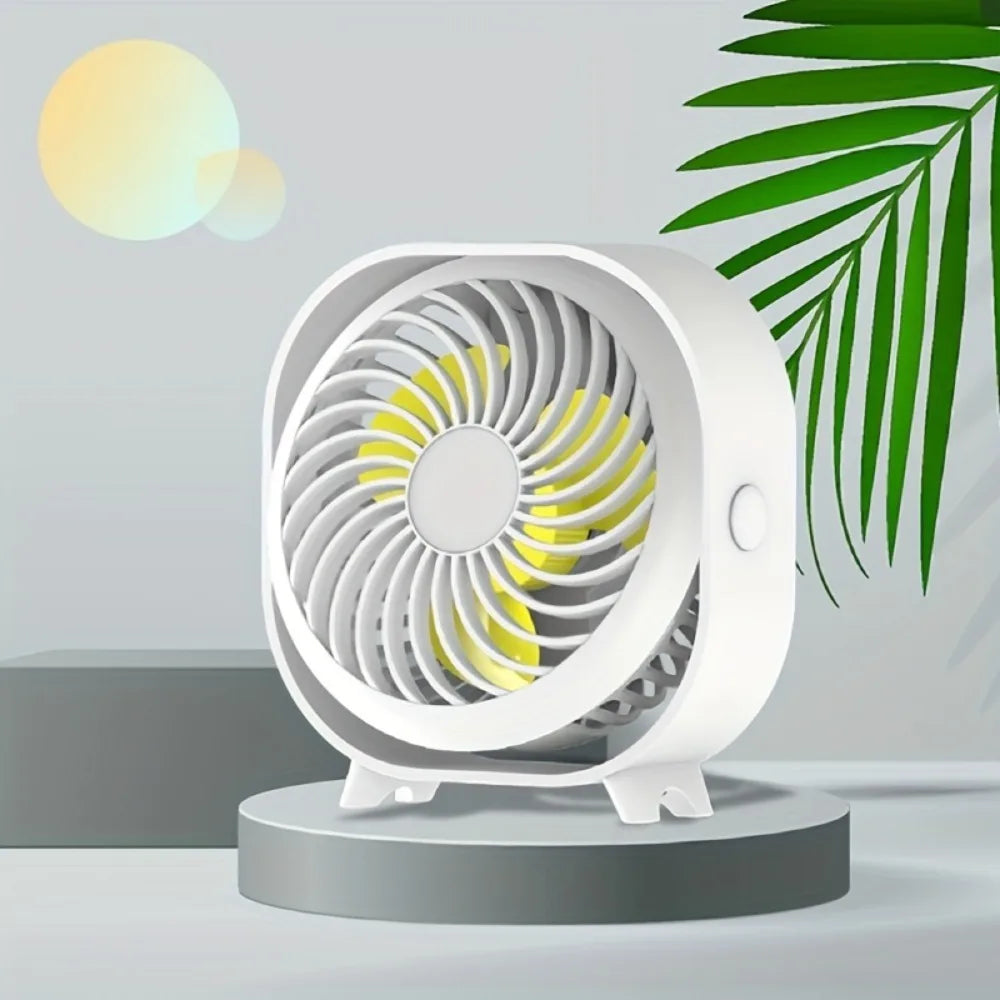 New Desktop Small Fan Rechargeable USA Stock Free Shipping Desktop Fan Portable Office Dormitory Home Sports Car Mini Fan
