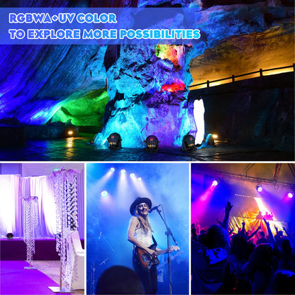 P65 Waterproof 18x10W RGBWA+UV 6In1 LED Par Light Outdoor Strobe Par Lights for DJ Night Club Disco Club Party Wedding