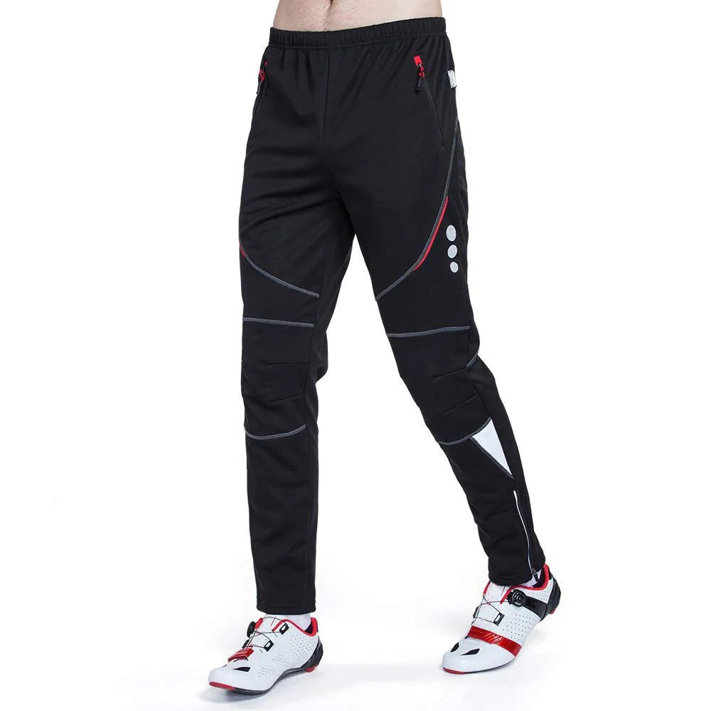 Custom Reflective Men's Winter Cycling Pants Warm Winter Bicycle Pants Bike Thermal Pants
