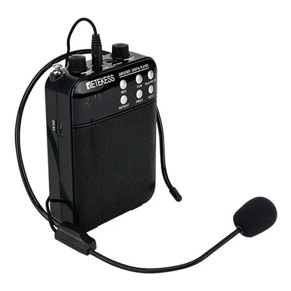 Retekess TR619 Megaphone Portable 3W FM Recording Voice Amplifier Teacher Microphone Speaker Mp3 Player FM Radio for Tour Guide