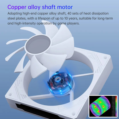SNOWMAN ARGB Cooling Fan Desktop  PC Cabinet Cooling Fan High Air Flow PWM  4 Pin  ARGB PC Fan Cooler