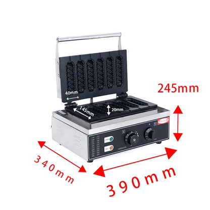OEM Waffle Plate Manufacturer Hot Selling Street Snack Equiment Stick Hot Dog Waffle Maker Corn Dog Waffle  Machine