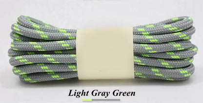1Pair outdoor sport round shoelaces for boots hiking slip rope shoe laces sneakers shoelace strings100/120/140/160CM 19 Colors
