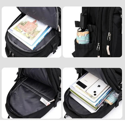 Wholesale Custom Unisex Children's Trolley Backpack Wheeled School Bag Fashionable Waterproof Characters Pattern Zipper Closure