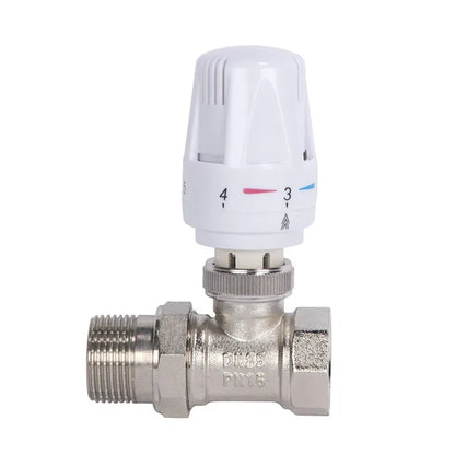 1/2" 3/4" 1" Brass Thermostatic Radiator Valve Straight Type Automatic Temperature Control Valve Floor Heating