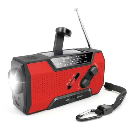 CE Certified 2000mAh Solar NOAA Radio LED Multi-Power Source for Wildfire Safety Flashlight Clock Internet Radio FM Radio