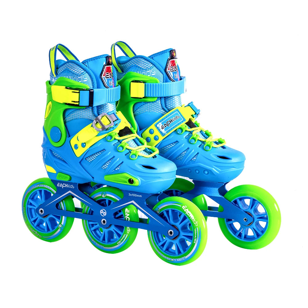 Professional 3-Wheel Outdoor Freestyle Roller Skating Shoes for Kids Adjustable Aluminum Chassis & Alloy Wheels Price Include