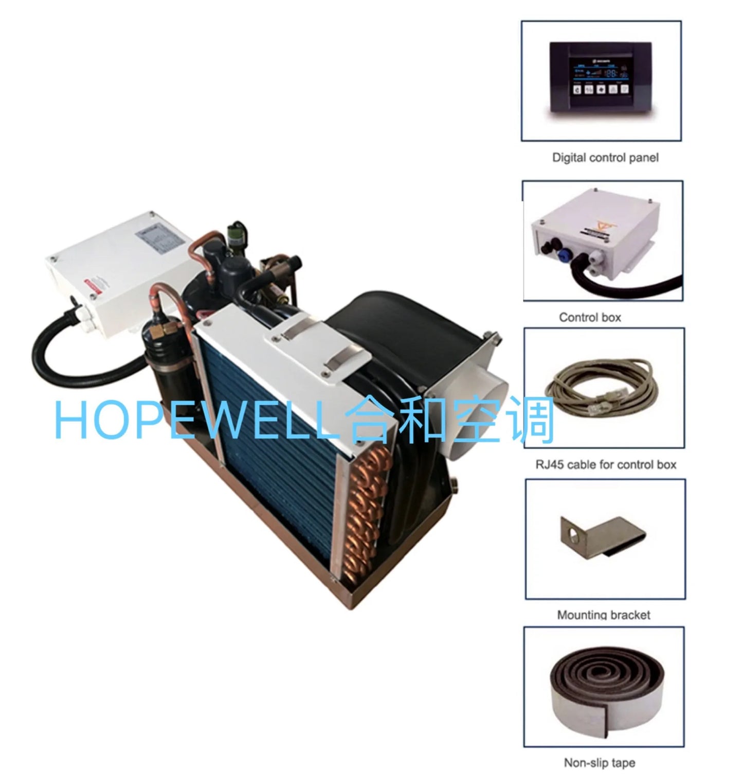 Wholesale Price HOPEWELL CE Standard OEM/ODM 12000BTU 220V 50HZ Marine Self Contained Yacht Boat Air Conditioner Eco-Friendly