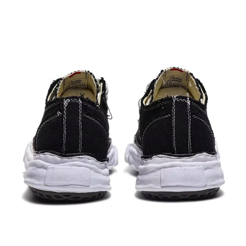 Men's Designer Canvas Shoes MMY Low-top Dissolve Sole Casual Sneakers Unisex Black Designer Shoe Luxury  Men