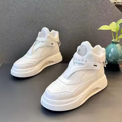 Spring New Breathable White Shoes Trend Versatile Thick Sole Sports  Casual Board Shoes Timely Casual Shoes