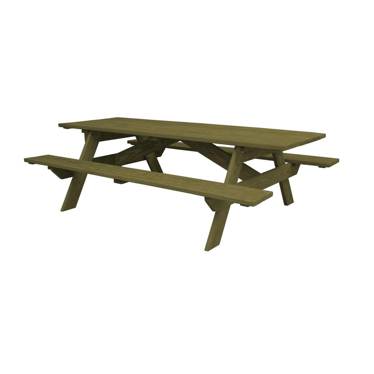 HMS 94 Green Solid Teak Wood Outdoor Picnic Table Portable Folding Furniture for Courtyard Kitchen Dining Made with Glass
