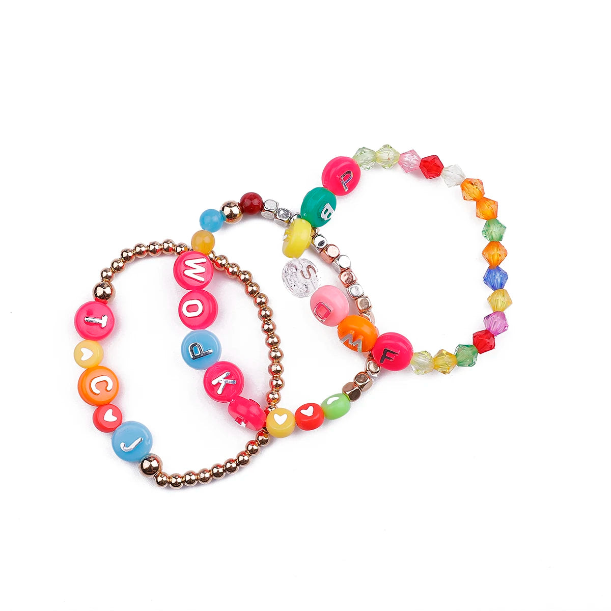 Factory Wholesale Transparent Letter Beads Spacer Loose Acrylic English Alphabet Bead for Diy Bracelet Waist Bag Jewelry Making