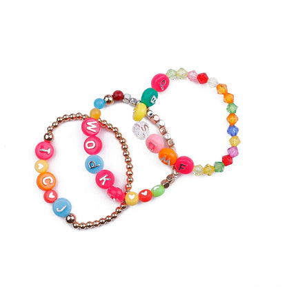 Factory Wholesale Transparent Letter Beads Spacer Loose Acrylic English Alphabet Bead for Diy Bracelet Waist Bag Jewelry Making