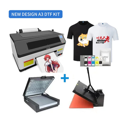 A3 Dtf Digital Printer Xp600 Printhead High Speed A3+ Dtf Pet Film Printer Machine for Small Business Textile Machinery