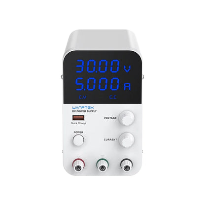 WANPTEK 30V 5A BENCH DC ADJUSTABLE POWER SUPPLY, DC POWER, REPAIR, LAB, DESIGN, SCHOOLS, ELECTROPLATE, TEST, CHARGE, GPS305D