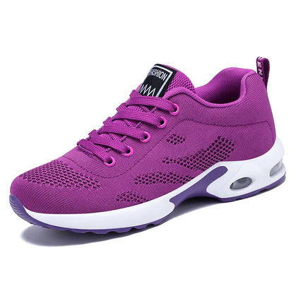 Ladies Casual Running Sneakers New Spring Autumn Fashion Shoes Stock Breathable Lace-Up Sports Shoes for Women