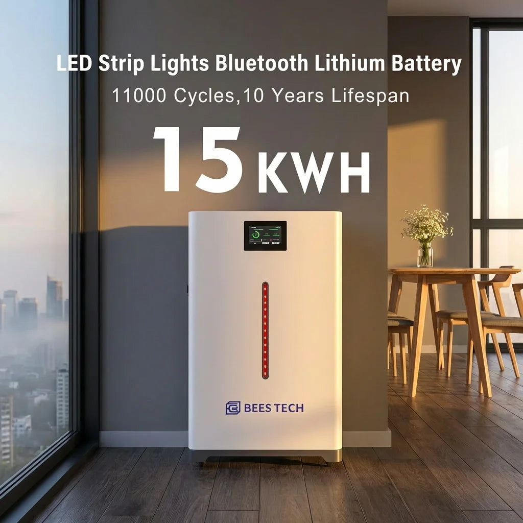 LED Strip Light Home Energy Storage System 16kwh Lifepo4 Battery Off-Grid Solar Wall-Mounted 314ah Lifepo4 Lithium Storage
