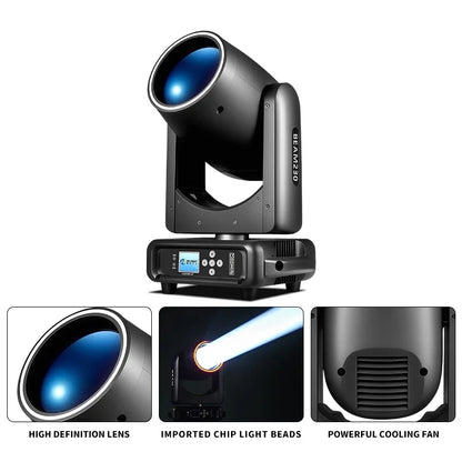 400W Beam MovingHead Ktv Nightclub Move Head Disco Stage Light with Ring/Strip/Halo Light