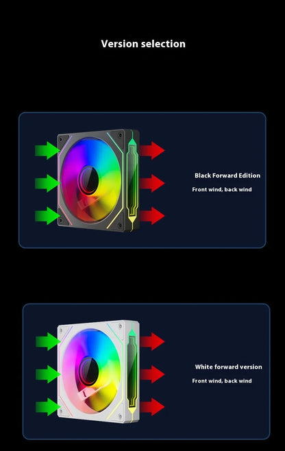 TEUCER PRO 12CM ARGB Shuang Synchronous Mute 4th Generation Family Chassis Ball Bearing Plastic Computer Case Cooling Fan