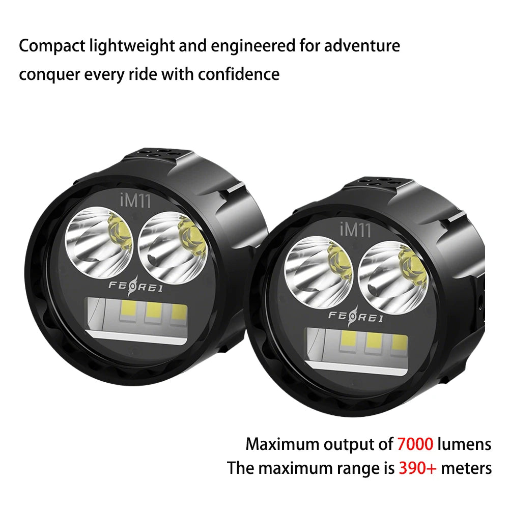 Ferei Front Small Fog Lights LED Para Motos Auxiliary Driving Lights IPX8 Waterproof Compact for 1250GS/1200GS Motorcycle