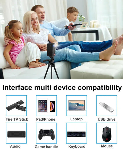 Factory Cheapest Home Cinema Theater C900 180 ANSI Lumens WIFI Digital DLP Built in Battery Mini Portable Projector Outdoor LED