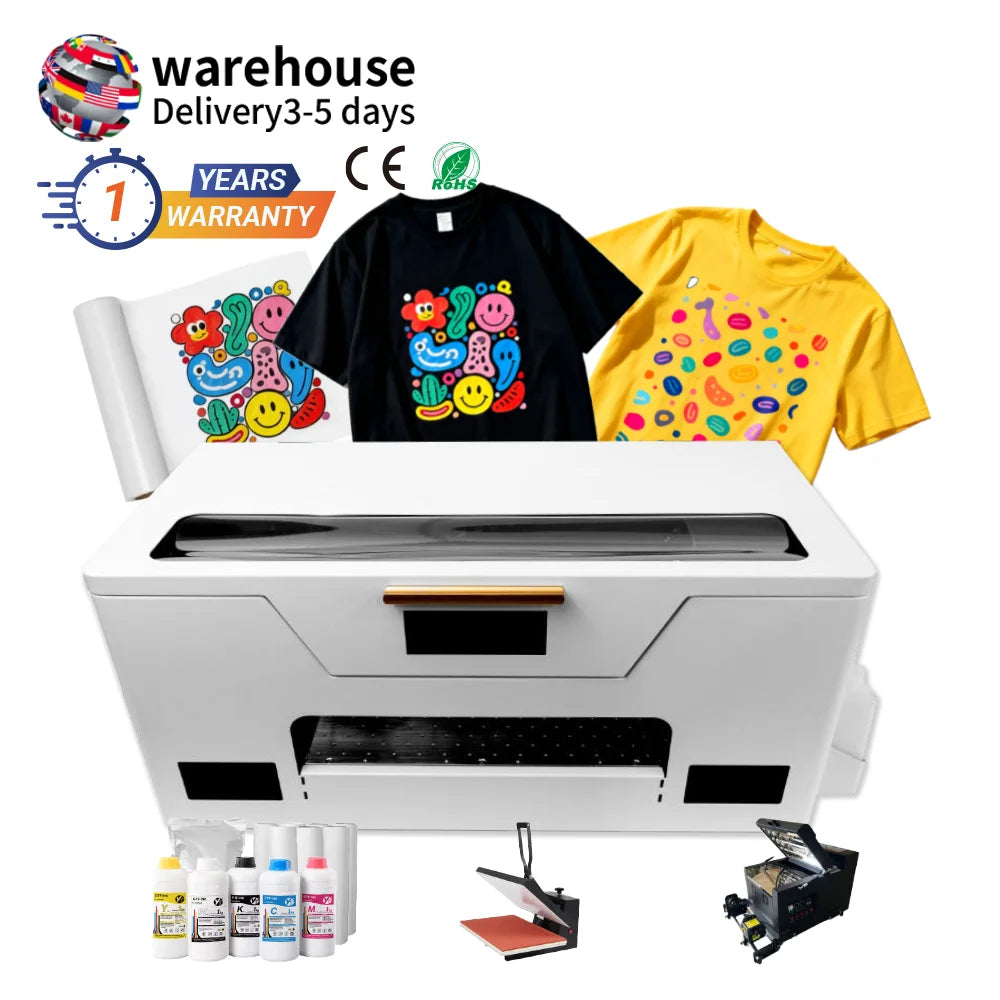 Free Shipping Glass Cup XP600 I1600 Print Head UV DTF Ink Varnish 330mm Print Transfer Crystal Sticker Inkjet Printer
