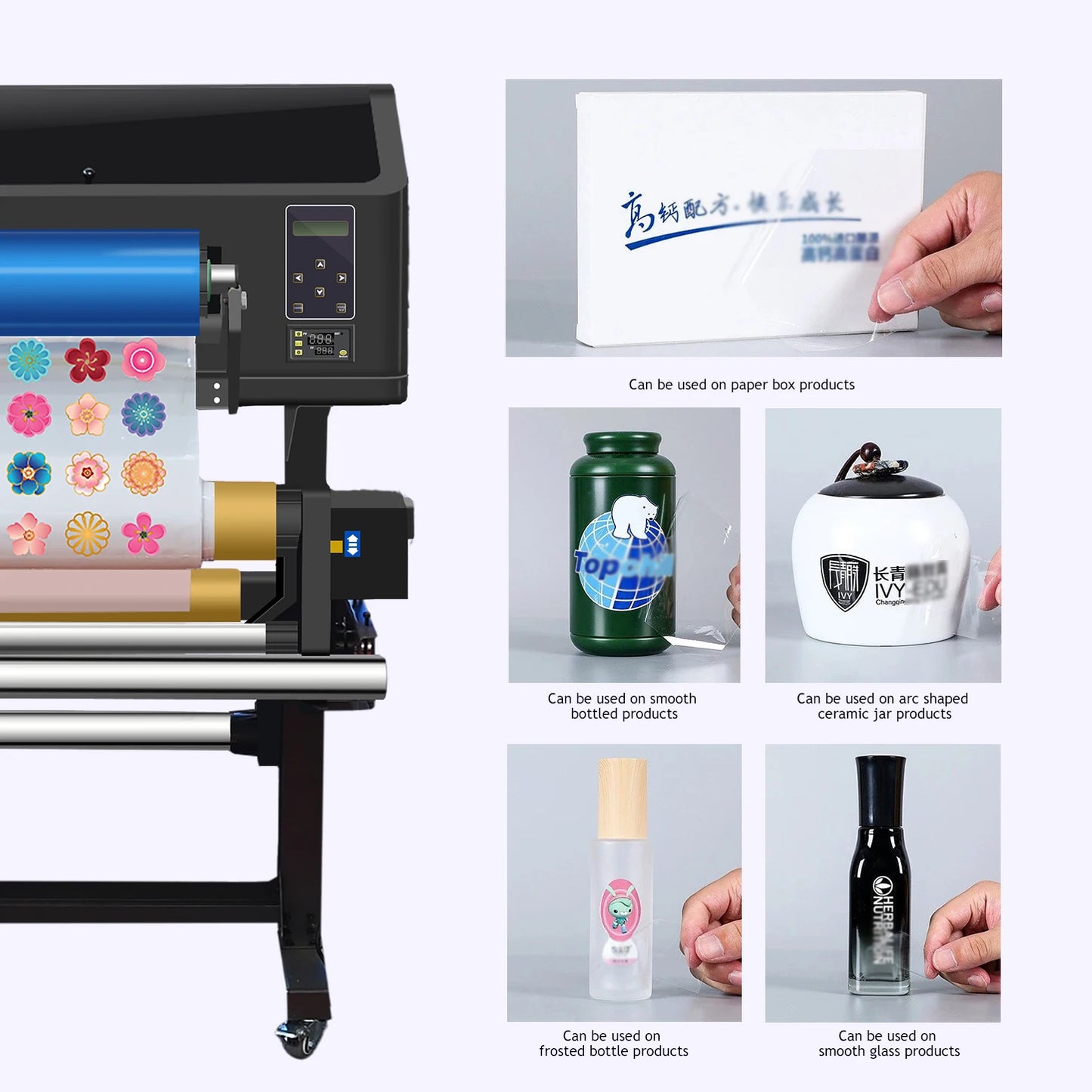 Erasmart Automatic UV Inkjet Stampante UV DTF A3 Roll UVDTF Printing Machine Dual XP600 Heads Sticker UV Printer Laminator