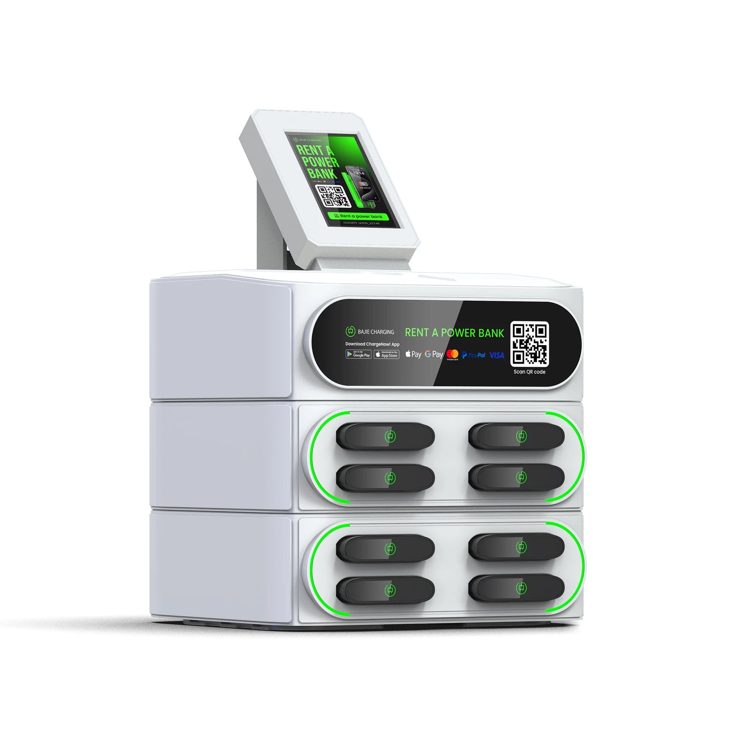Original Factory Sharing Power Bank Rental Station with POS Bajie Charging Cell Phone Charging Vending Machines for Commercial
