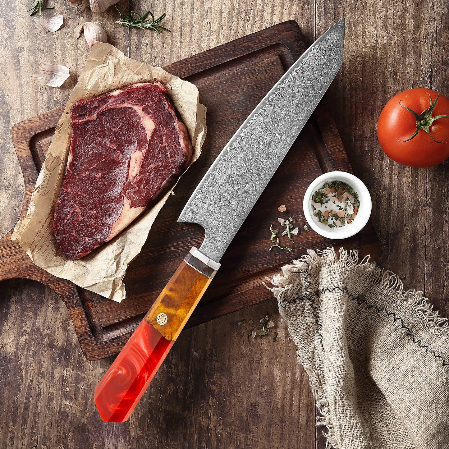 Hot Sale Factory Direct Japanese Vg10 Damascus Steel Gyuto Knife Damascus Kiritsuke Knife Kitchen Knives