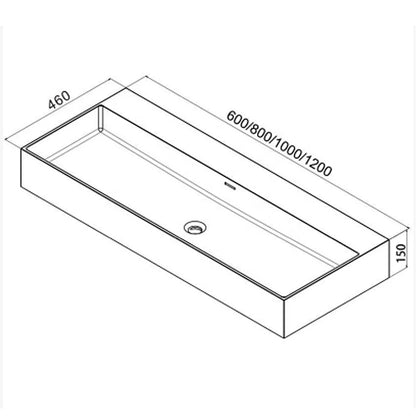 Cpingao New Design High Quality White Solid Surface Hand Wall Hung Wash Basin for Home Hotel