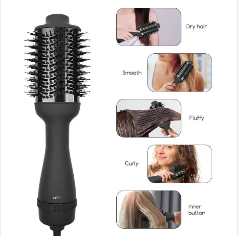 3 in 1 Hair Dryer Brush Negative Ionic Blow Dryer Brush Dry. Curl. Shape. Smooth and Hide Flyaways. With No Heat Damage.
