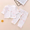 Newborn Children Thickened Warm Cotton Clothes Baby Tie Underwear Monk Suit Spring Fall and Winter Two-Piece Set