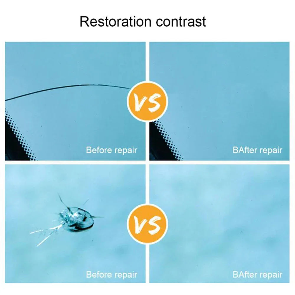 Car Windshield Repair Kit DIY Window Repair Tool Windscreen Glass Scratch Crack Restore Renewal Window Screen Polishing