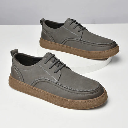New Wholesale Lace-up Fashion Female Leather Boots for Women 37-46 Big Size Real Cow Skin Boat Shoes Original Famous 2025