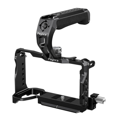 A6700 Camera Cage with Top Handle and Cold Shoe for A6700 Aluminum Alloy Anti-Scratch DSLR Rig Kit Accessories