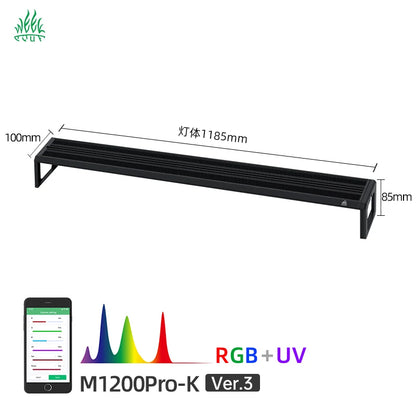 Week Aqua M Series Rgb Light Aquarium 2ft 4ft Centimetri Led Acquario Light 100w 120cm 300 Gallon Large Aquarium Lighting