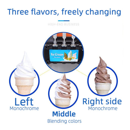Ice Cream Maker 20-28 L/H Automatic Commercial Yogurt Ice Cream Making Soft Serve Ice Cream Machine for Cone Business Price