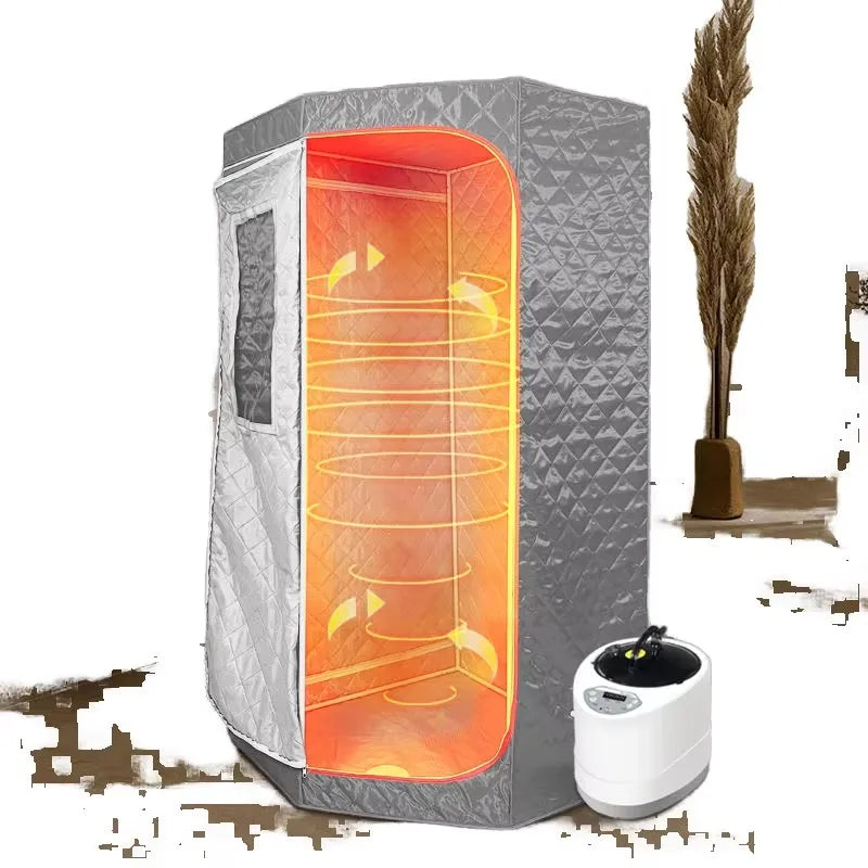 Modern Portable Red Cedar Whole-Body Sauna Box Acrylic Household Steam Room Pentagonal Design Cross-Border Supply Manufacturers