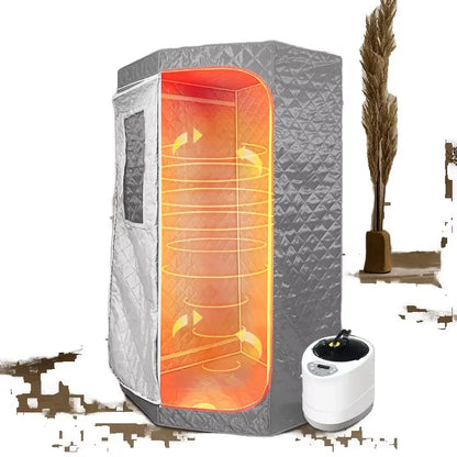 Modern Portable Red Cedar Whole-Body Sauna Box Acrylic Household Steam Room Pentagonal Design Cross-Border Supply Manufacturers