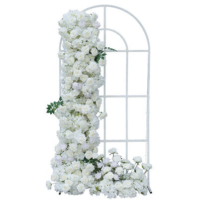S-A8147 White Rose Hydrangea Floral Arrangement Sofa Table Runner Floor Flower