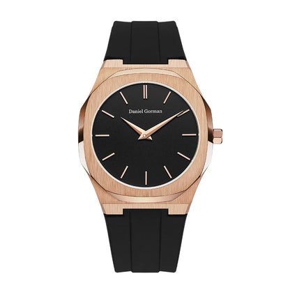 2025 Men Quartz Watch Stainless Steel Waterproof Brand Analogue 24-hour Luxury Wristwatch Luxury Watch Silicone Strap Hombre