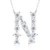 Pass Diamond Tester Letter C Multi Cut VVS Moissanite Necklace 925 Silver Platinum Plated Elegant Fine Jewelry Necklace