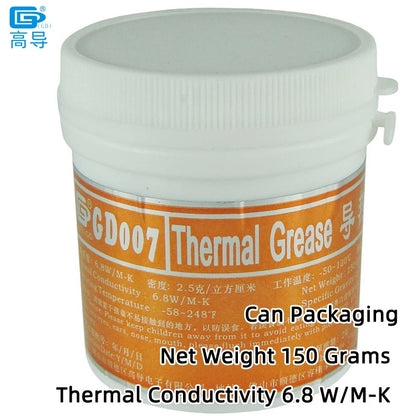 CN150 Net Weight 150 Grams Can Packaging Gray GD007 Thermal Conductive Grease Paste Plaster Heat Sink Compounds for CPU LED GPU