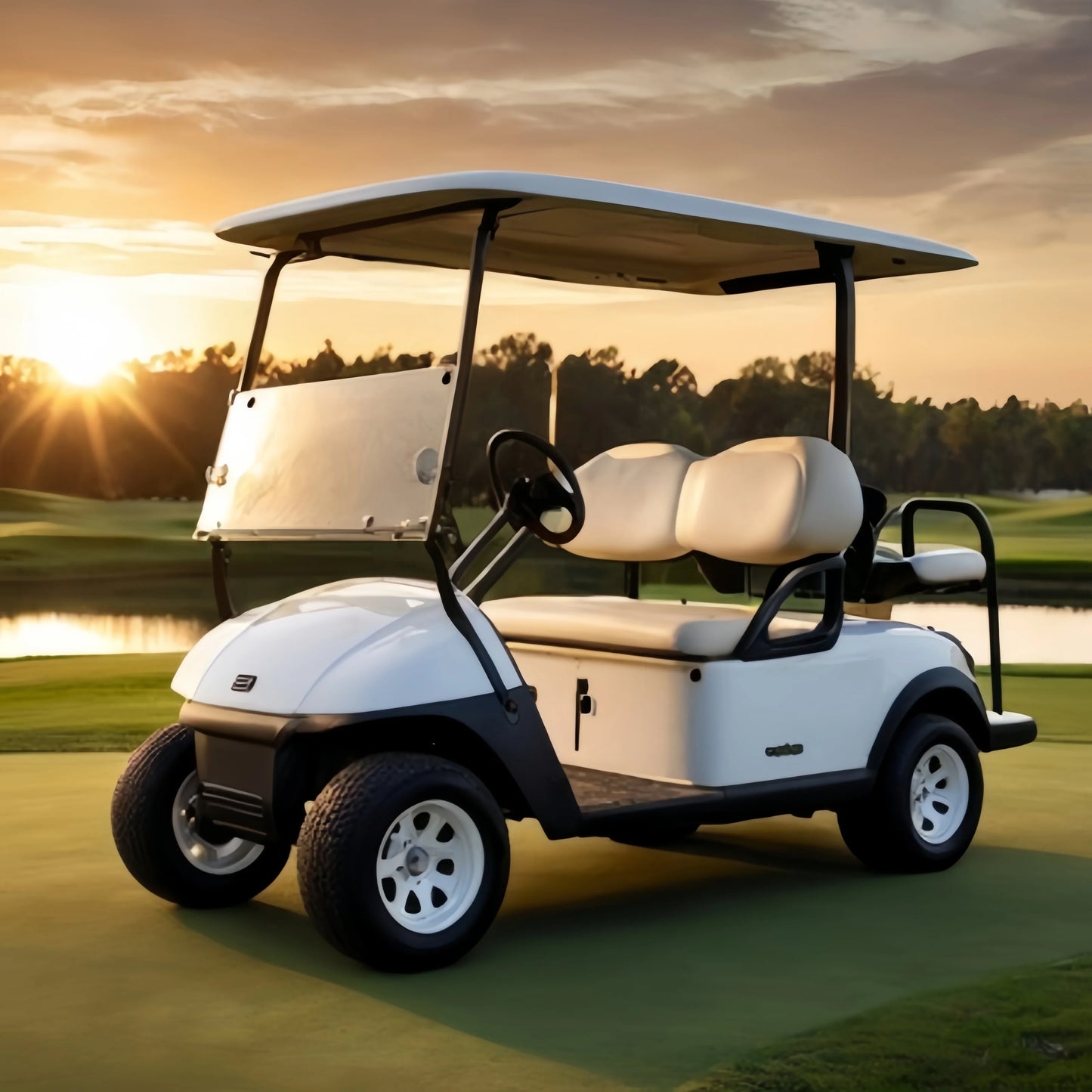 Golf Push Cart Golf Buggy Utility Vehicle Strong Chassis Smooth Drive for Outdoor Recreation